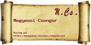 Megyessi Csongor névjegykártya